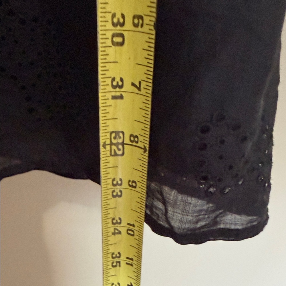 FRAME Black Puff Sleeve Eyelet Dress - Picture 10 of 14